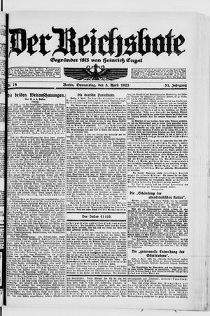 Der Reichsbote vom 05.04.1923