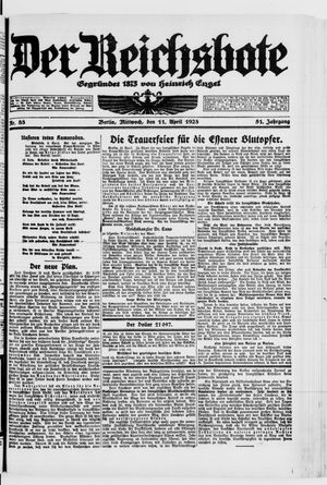 Der Reichsbote on Apr 11, 1923