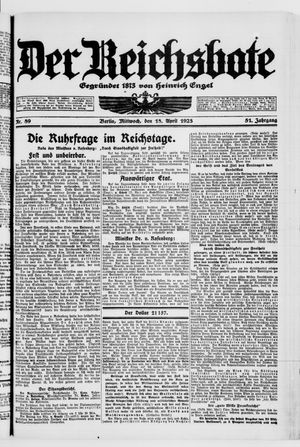 Der Reichsbote vom 18.04.1923
