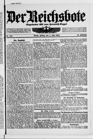 Der Reichsbote on Jun 1, 1923