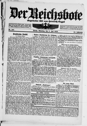 Der Reichsbote on Jul 3, 1923