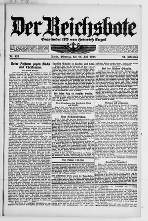 Der Reichsbote vom 10.07.1923