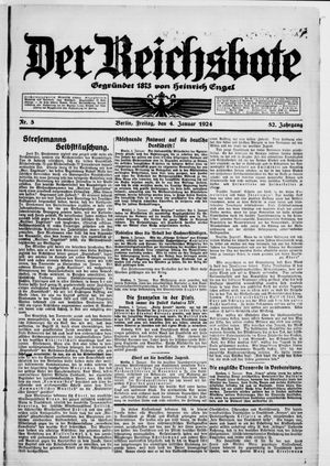 Der Reichsbote vom 04.01.1924