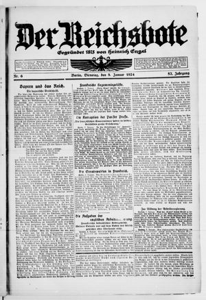 Der Reichsbote vom 08.01.1924
