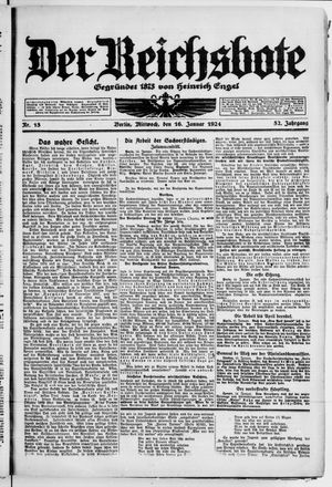 Der Reichsbote vom 16.01.1924