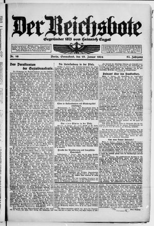 Der Reichsbote vom 19.01.1924