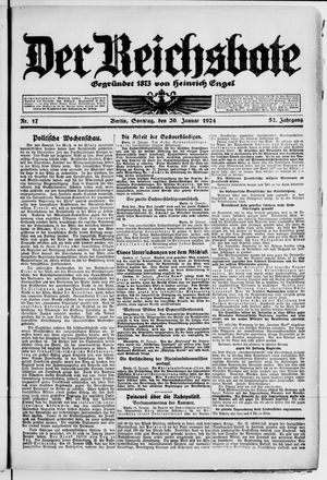 Der Reichsbote vom 20.01.1924