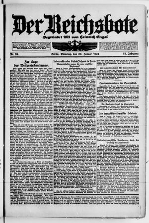 Der Reichsbote on Jan 29, 1924