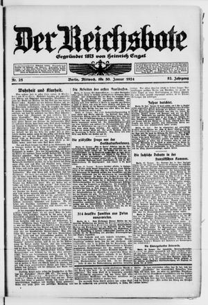 Der Reichsbote on Jan 30, 1924