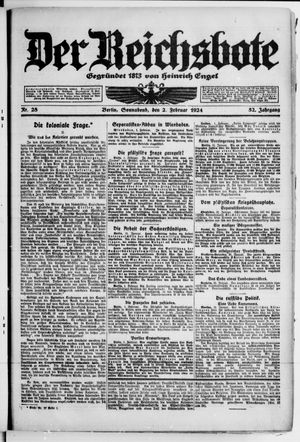 Der Reichsbote vom 02.02.1924