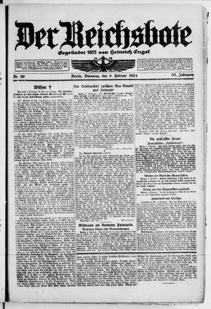 Der Reichsbote on Feb 5, 1924