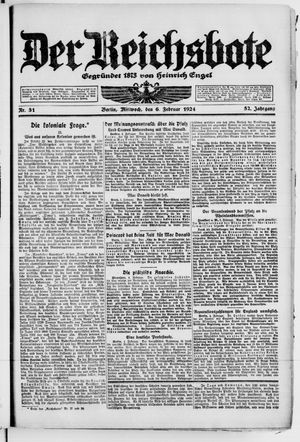 Der Reichsbote vom 06.02.1924