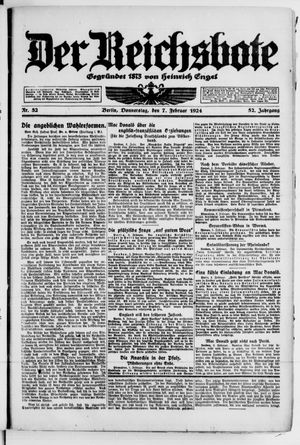 Der Reichsbote on Feb 7, 1924