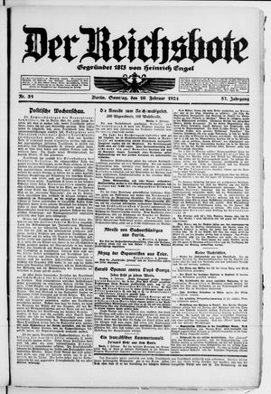Der Reichsbote on Feb 10, 1924