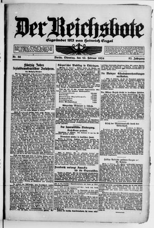 Der Reichsbote vom 12.02.1924