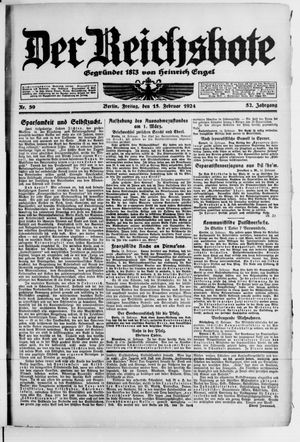 Der Reichsbote vom 15.02.1924