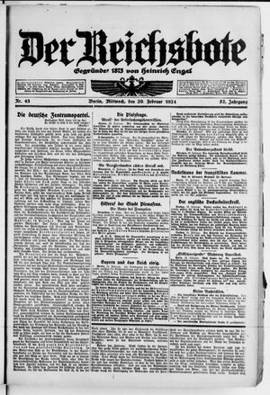 Der Reichsbote vom 20.02.1924