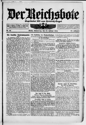 Der Reichsbote on Feb 21, 1924