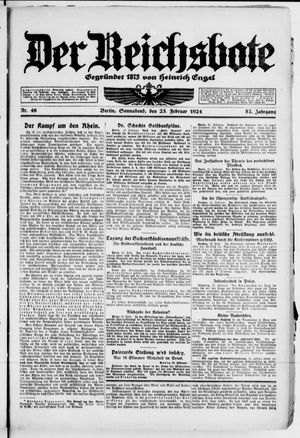 Der Reichsbote vom 23.02.1924
