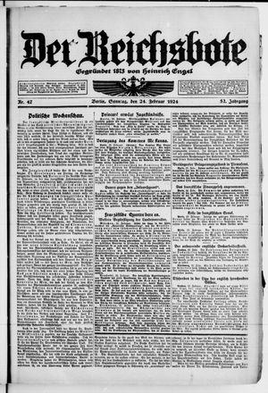 Der Reichsbote vom 24.02.1924