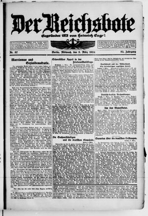 Der Reichsbote vom 05.03.1924
