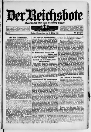 Der Reichsbote vom 06.03.1924