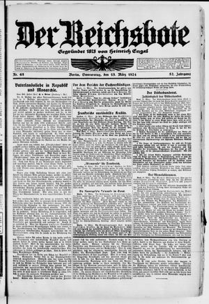 Der Reichsbote vom 13.03.1924