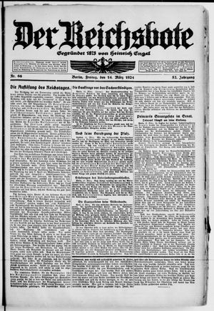 Der Reichsbote vom 14.03.1924