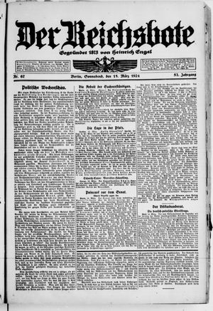 Der Reichsbote on Mar 15, 1924