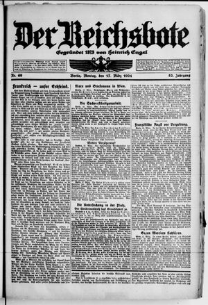 Der Reichsbote on Mar 17, 1924