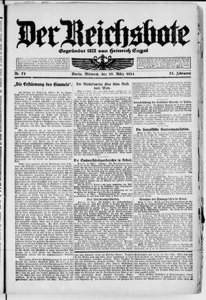 Der Reichsbote on Mar 19, 1924