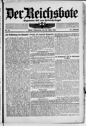 Der Reichsbote vom 20.03.1924