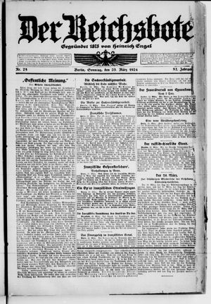 Der Reichsbote on Mar 23, 1924