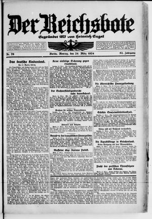 Der Reichsbote vom 24.03.1924