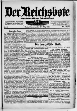 Der Reichsbote vom 27.03.1924