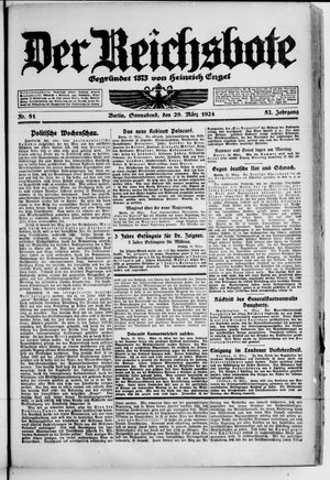 Der Reichsbote vom 29.03.1924