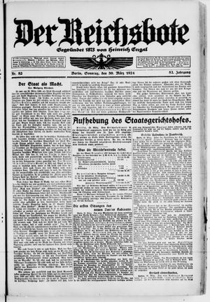 Der Reichsbote on Mar 30, 1924