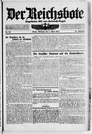 Der Reichsbote on Apr 2, 1924