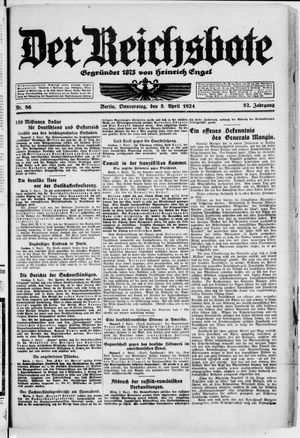 Der Reichsbote on Apr 3, 1924