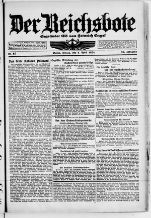 Der Reichsbote on Apr 4, 1924