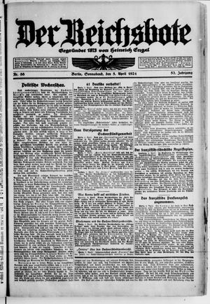 Der Reichsbote vom 05.04.1924