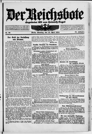 Der Reichsbote vom 15.04.1924