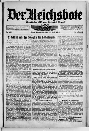 Der Reichsbote on Apr 24, 1924