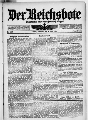 Der Reichsbote on May 4, 1924