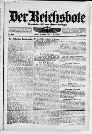 Der Reichsbote vom 07.05.1924