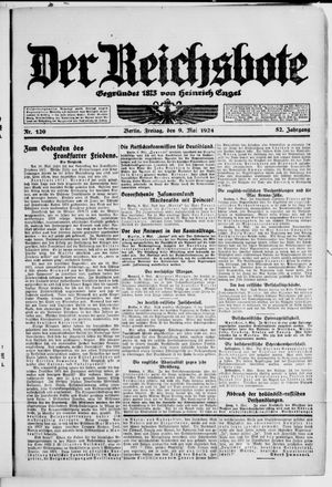 Der Reichsbote vom 09.05.1924