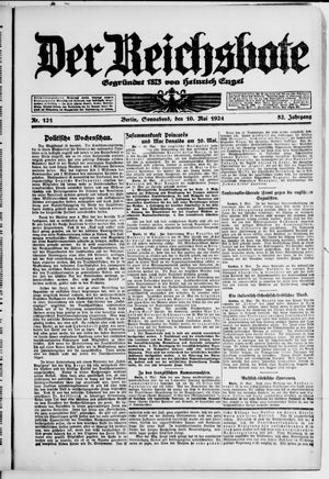 Der Reichsbote vom 10.05.1924