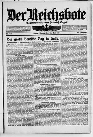 Der Reichsbote on May 12, 1924