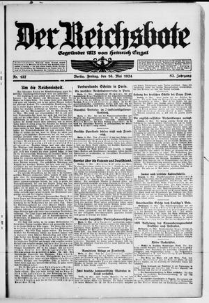 Der Reichsbote on May 16, 1924