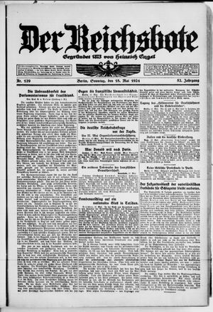 Der Reichsbote vom 18.05.1924